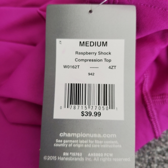 Champion Gear Duofold NWT Compression Shirt Raspberry - Picture 7 of 7